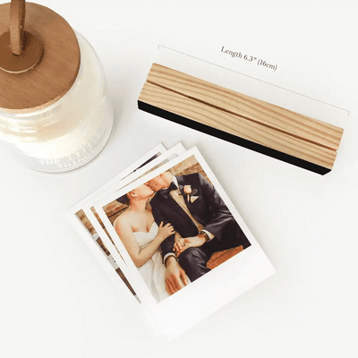 Color Block Wooden Photo Holder, Wood Picture Stand - PoweredByPeople
